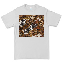 Dove Grey leopard and cowhides Premium Tee - BarkalooDesign