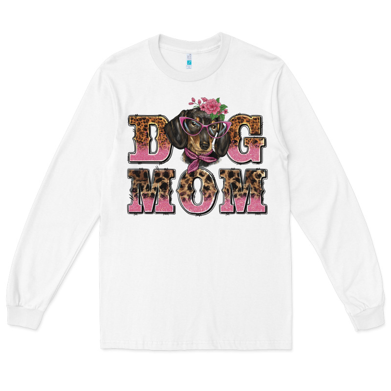 Dog Mom Dachshund Long Sleeve Tee by BarkalooDesign | Teevron