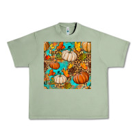 Oil Green fall pumpkin seamless pattern Urban Heavy Tee - BundleAndBundleShop