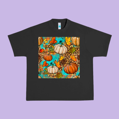 Fall Pumpkin Seamless Pattern Urban Heavy Tee Designed By Bundleandbundleshop