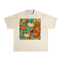 Sandshell fall pumpkin seamless pattern Urban Heavy Tee - BundleAndBundleShop