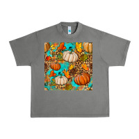 Tornado fall pumpkin seamless pattern Urban Heavy Tee - BundleAndBundleShop