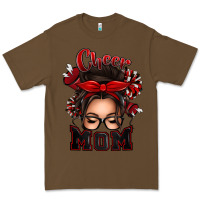 Cacao cheer mom messy bun Premium Tee - texasbilliewilder