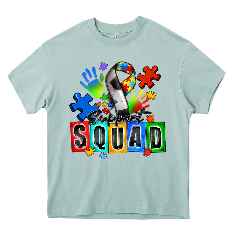 Soccer Support Squad Autism Heavy Core Tee by Zillion Design Studio | Teevron