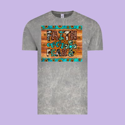 Faith Over Fear Vintage Tee Designed By Jahusdesignshop