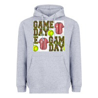 Heather Grey softball uniform game day seamless pattern Heavyweight Hoodie - BundleAndBundleShop
