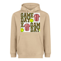 Mushroom softball uniform game day seamless pattern Heavyweight Hoodie - BundleAndBundleShop