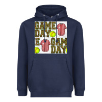 Navy softball uniform game day seamless pattern Heavyweight Hoodie - BundleAndBundleShop