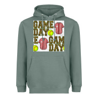 Sage softball uniform game day seamless pattern Heavyweight Hoodie - BundleAndBundleShop