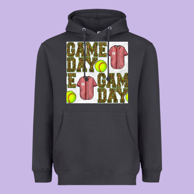 Softball Uniform Game Day Seamless Pattern Heavyweight Hoodie Designed By Bundleandbundleshop