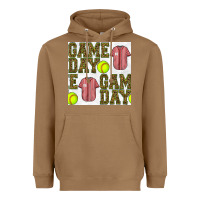Toasted Coconut softball uniform game day seamless pattern Heavyweight Hoodie - BundleAndBundleShop