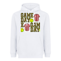White softball uniform game day seamless pattern Heavyweight Hoodie - BundleAndBundleShop
