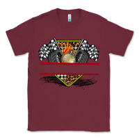 Burgundy race flag and race equipment Classic Tee - AdoDesignShop