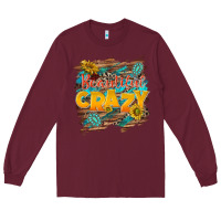 Burgundy beautiful crazy Long Sleeve Tee - NancyCooperArtShop