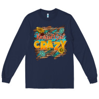 Navy beautiful crazy Long Sleeve Tee - NancyCooperArtShop