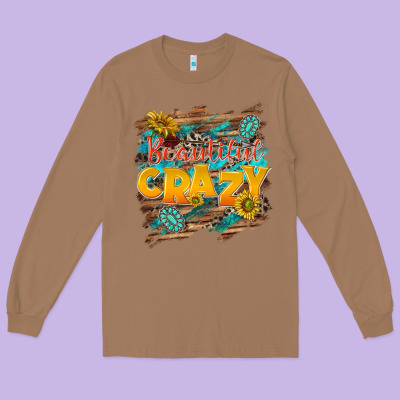 Beautiful Crazy Long Sleeve Tee Designed By Nancycooperartshop