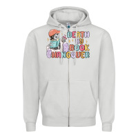 Dove Grey death by book hangover Zipper Hoodie - MaliasSmallBusiness