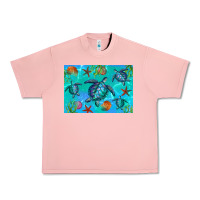 Salmon Turtle Seashells Starfish Urban Heavy Tee - Artiststas