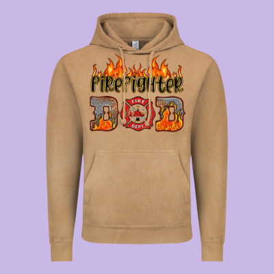 Firefighter Dad Vintage Hoodie Designed By Hra Design Shop