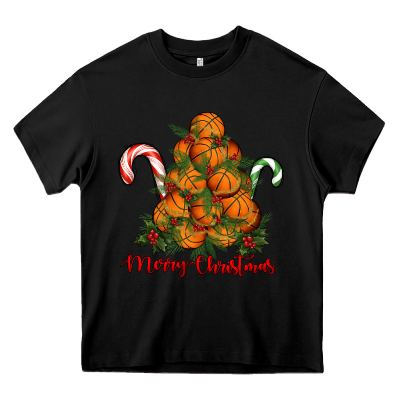 Merry Christmas Basketball Heavy Core Tee by RanaPortraitStore | Teevron
