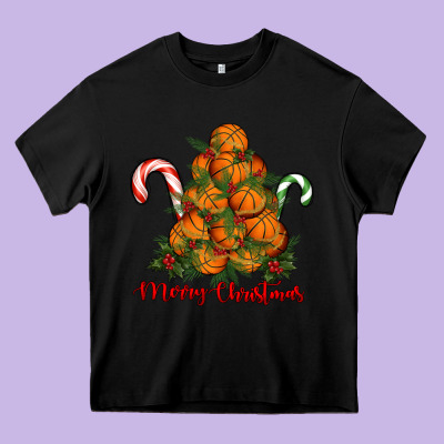 Merry Christmas Basketball Heavy Core Tee Designed By Ranaportraitstore
