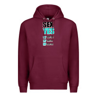 Burgundy SEX YES HOT SEX SAFE SEX GREAT SEX Premium Hoodie - Bettercallsaul