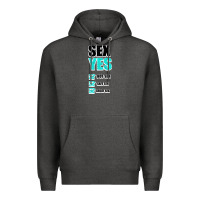 Charcoal Heather SEX YES HOT SEX SAFE SEX GREAT SEX Premium Hoodie - Bettercallsaul