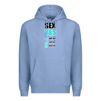 Colony Blue SEX YES HOT SEX SAFE SEX GREAT SEX Premium Hoodie - Bettercallsaul