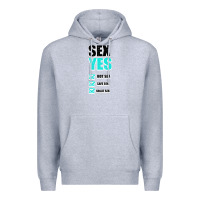 Heather Grey SEX YES HOT SEX SAFE SEX GREAT SEX Premium Hoodie - Bettercallsaul