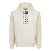 Oatmeal Heather SEX YES HOT SEX SAFE SEX GREAT SEX Premium Hoodie - Bettercallsaul
