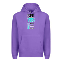 Purple SEX YES HOT SEX SAFE SEX GREAT SEX Premium Hoodie - Bettercallsaul