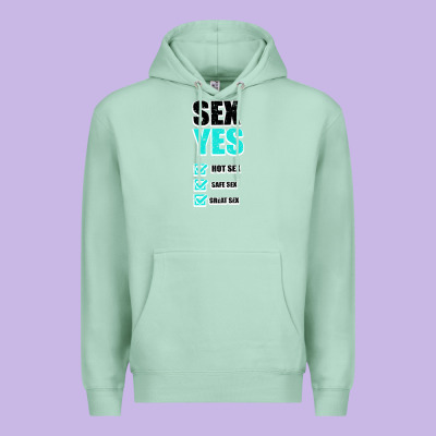 Sex Yes Hot Sex Safe Sex Great Sex Premium Hoodie Designed By Bettercallsaul