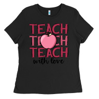 Black teach with love Ladies Tee - JahusDesignShop