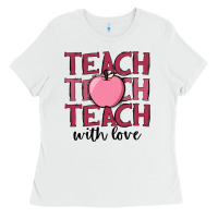 White teach with love Ladies Tee - JahusDesignShop