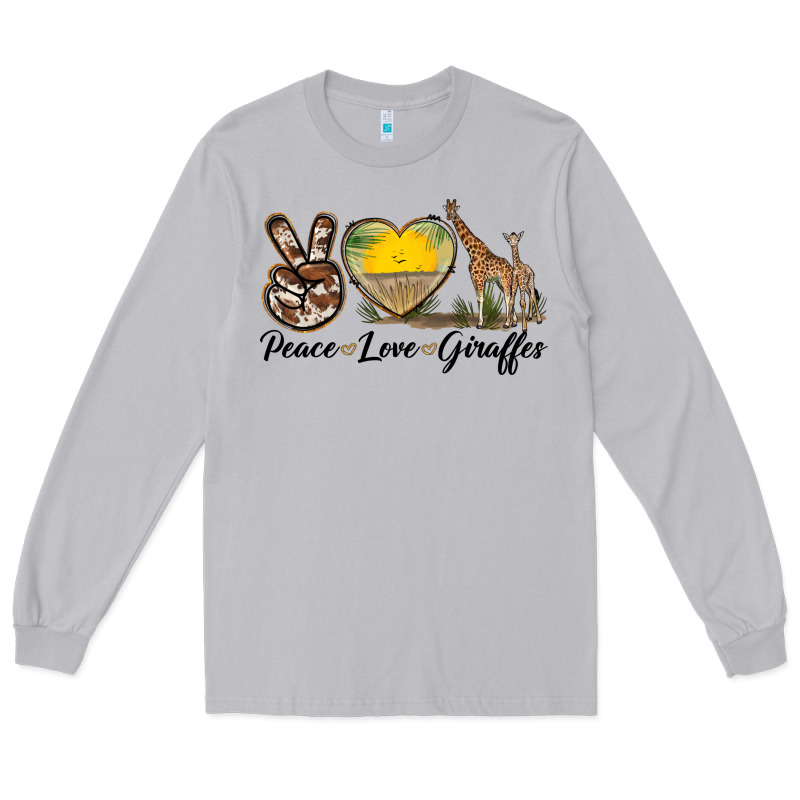 Peace Love Giraffes Long Sleeve Tee by LillyAllenDesigns | Teevron