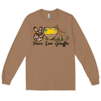Toasted Coconut Peace Love Giraffes Long Sleeve Tee - LillyAllenDesigns
