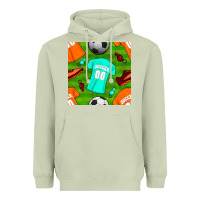 Matcha soccer ball uniform and shoes seamless pattern Heavyweight Hoodie - BundleAndBundleShop