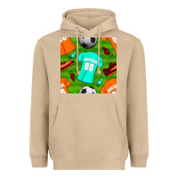 Mushroom soccer ball uniform and shoes seamless pattern Heavyweight Hoodie - BundleAndBundleShop