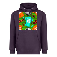 Plum soccer ball uniform and shoes seamless pattern Heavyweight Hoodie - BundleAndBundleShop