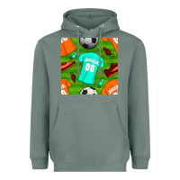 Sage soccer ball uniform and shoes seamless pattern Heavyweight Hoodie - BundleAndBundleShop