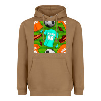Toasted Coconut soccer ball uniform and shoes seamless pattern Heavyweight Hoodie - BundleAndBundleShop