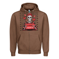 Chestnut i steal hearts skeleton valentine's day Zipper Hoodie - MaliasSmallBusiness