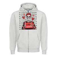 Dove Grey i steal hearts skeleton valentine's day Zipper Hoodie - MaliasSmallBusiness