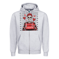 Heather Grey i steal hearts skeleton valentine's day Zipper Hoodie - MaliasSmallBusiness