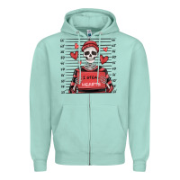 Seafoam i steal hearts skeleton valentine's day Zipper Hoodie - MaliasSmallBusiness