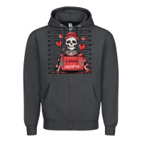 Smoke i steal hearts skeleton valentine's day Zipper Hoodie - MaliasSmallBusiness
