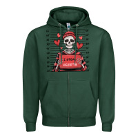 Sports Green i steal hearts skeleton valentine's day Zipper Hoodie - MaliasSmallBusiness