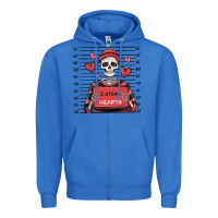 True Royal i steal hearts skeleton valentine's day Zipper Hoodie - MaliasSmallBusiness