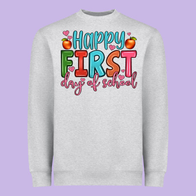 Happy First Day Of School Heavyweight Sweatshirt Designed By Jahusdesignshop