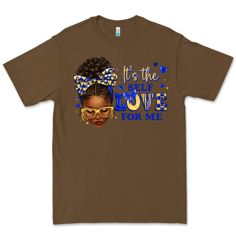 Sorority Colors Blue And Gold It's The Self Love F Premium Tee by texasbilliewilder | Teevron